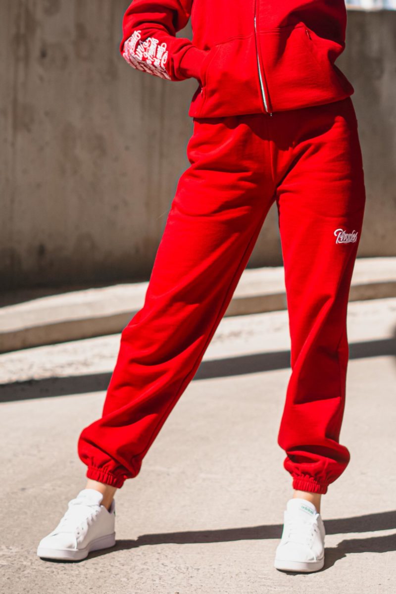 Ladies OVERSIZED sweatpants “Pirados TM 3.0” Red & White