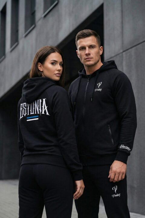 Slim Zip Hoodie "LOKO 4.0 x ESTONIA" Black