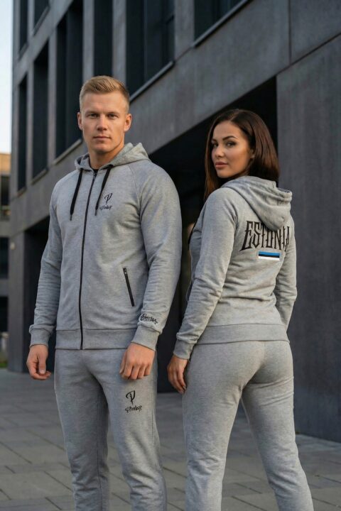 Slim Zip Hoodie "LOKO 4.0 x ESTONIA" Ox. Grey