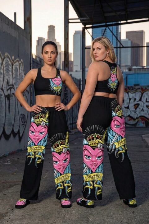 “HEART QUEEN” WIDE-LEG HOUSUT