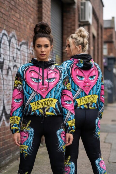 "HEART QUEEN" CROPPED WINDBREAKER