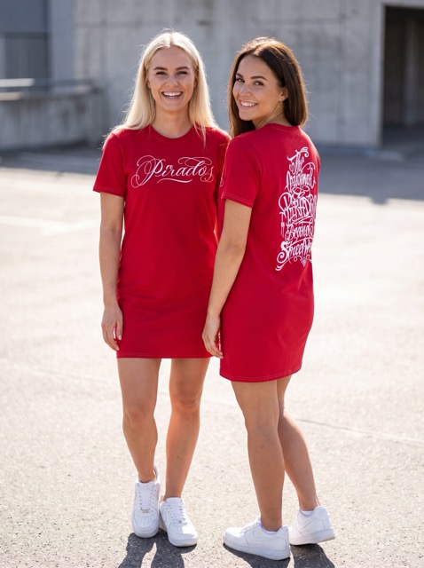 "Original" OVERSIZED T-SHIRT DRESS - FLAME